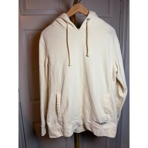 This is a cream-colored Abercrombie & Fitch Men's Graphic Hoodie